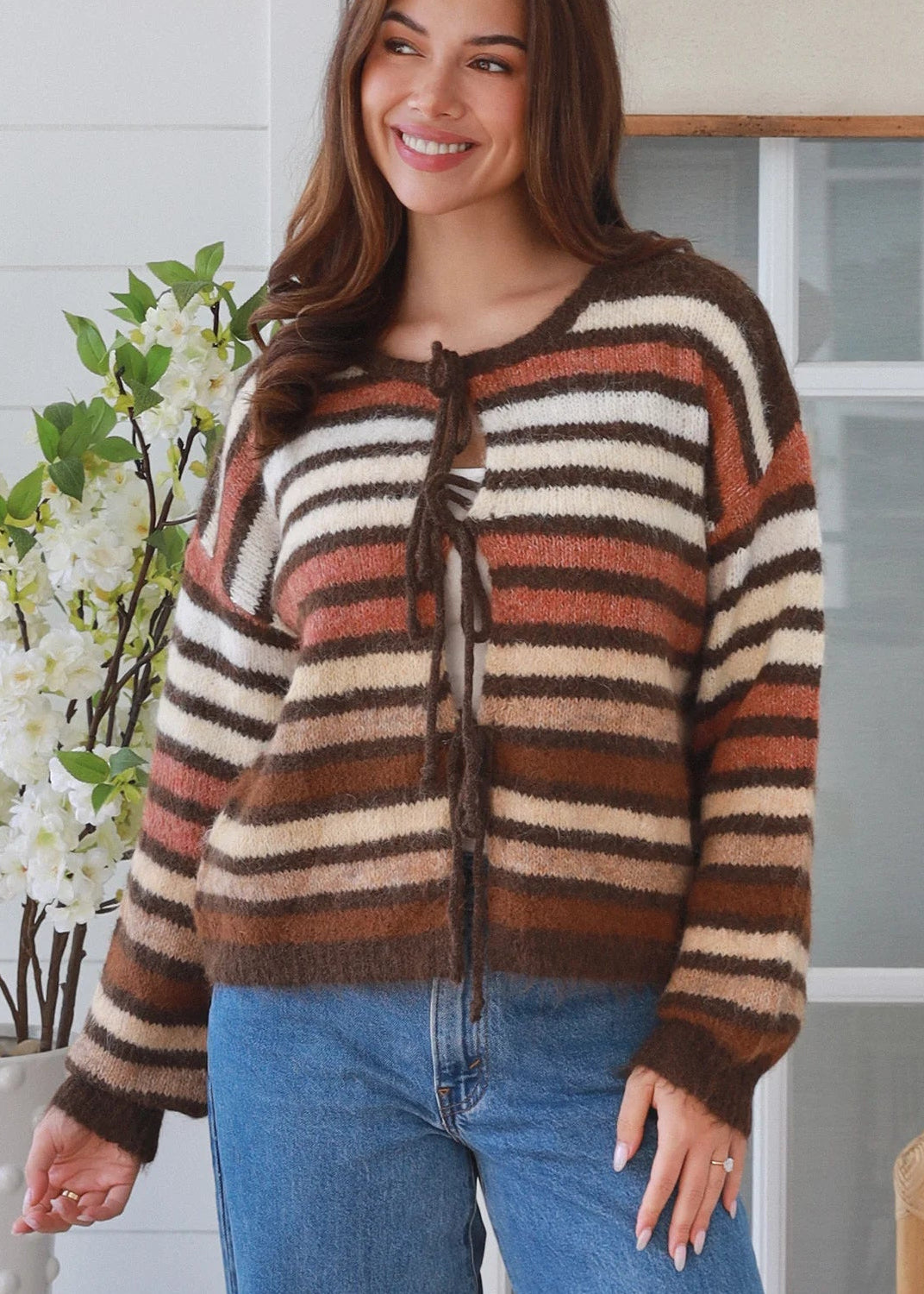 Bonnie Browns Tie-Up Knit Jumper