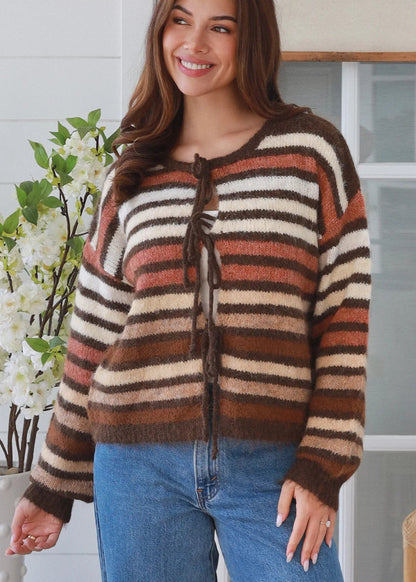 Bonnie Browns Tie-Up Knit Jumper