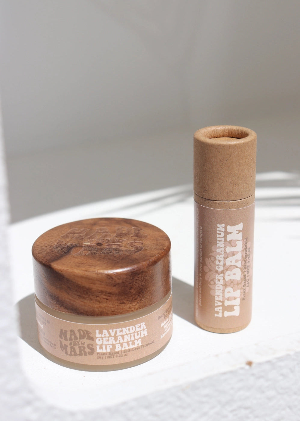 Natural Lip Balm in Lavender & Geranium Vegan & Cruelty Free