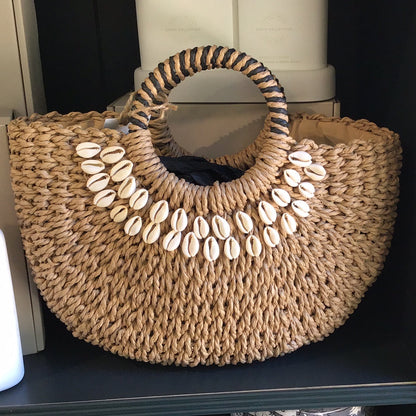 Woven Straw Bag: Shell