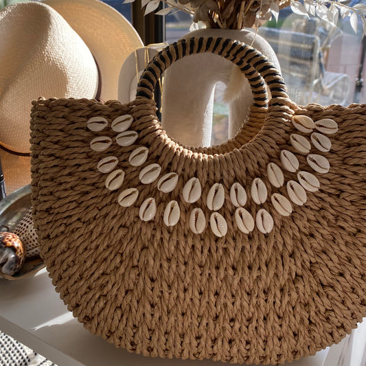Woven Straw Bag: Shell