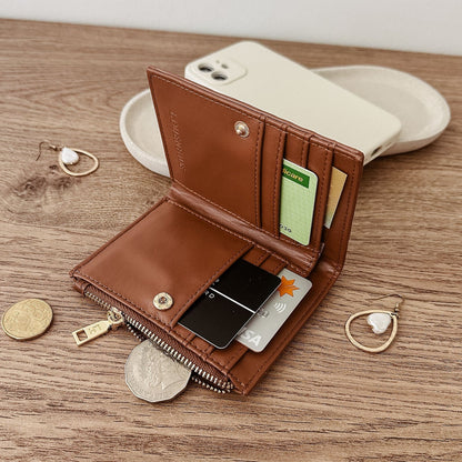 Lily Woven Wallet Tan