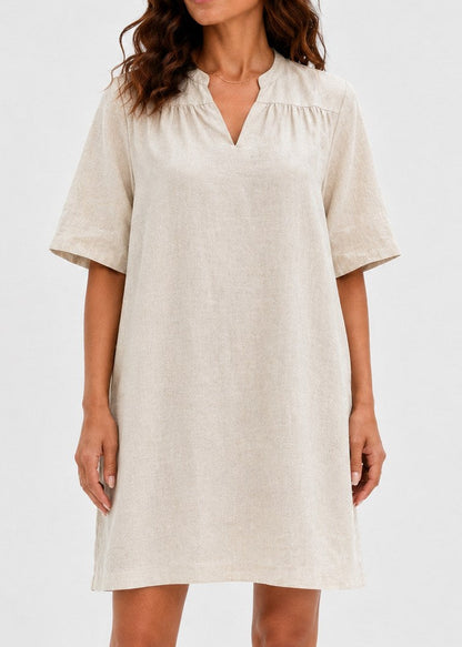 Angela Linen Dress Flax by MUTIG