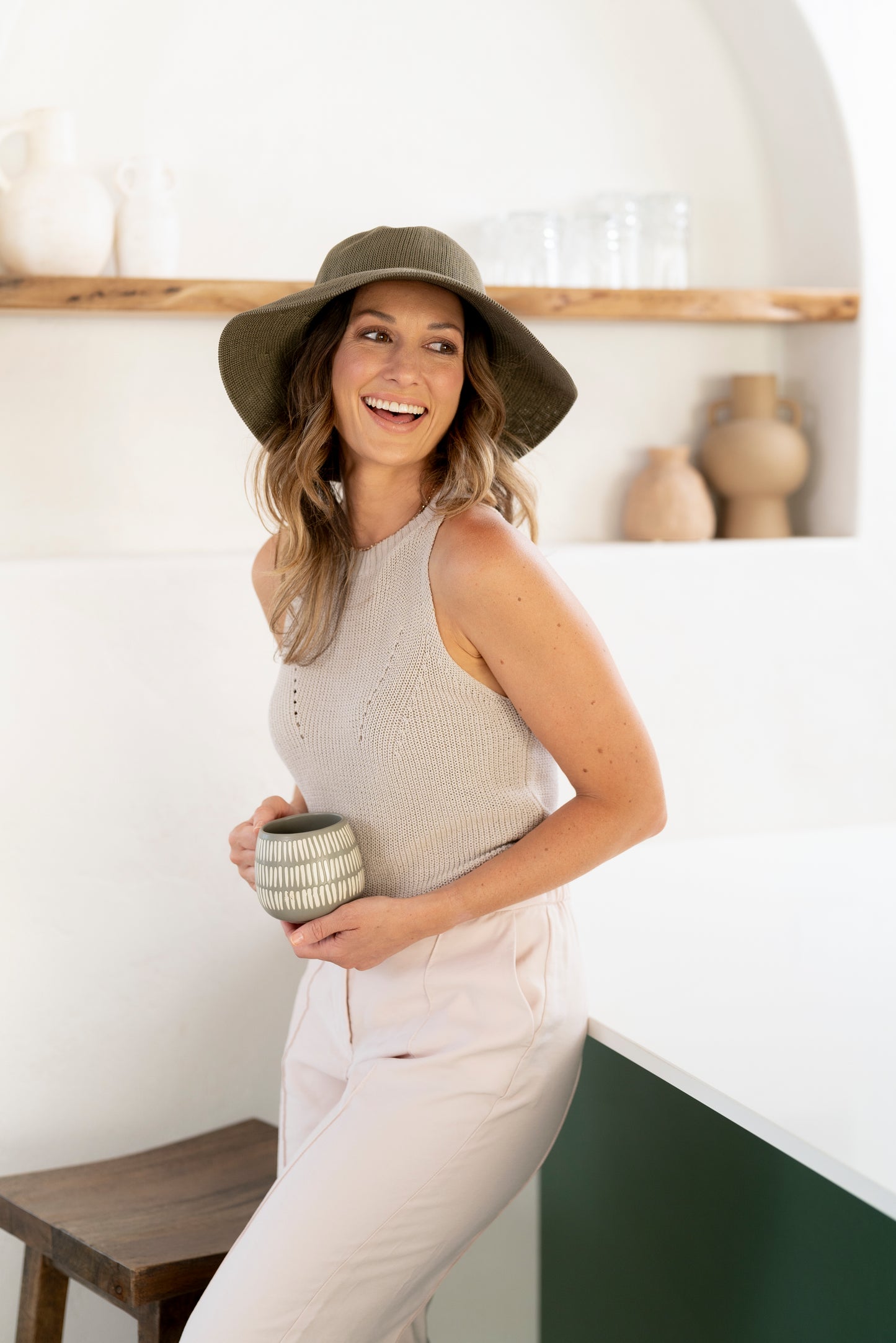 Kay Bucket Hat in Olive
