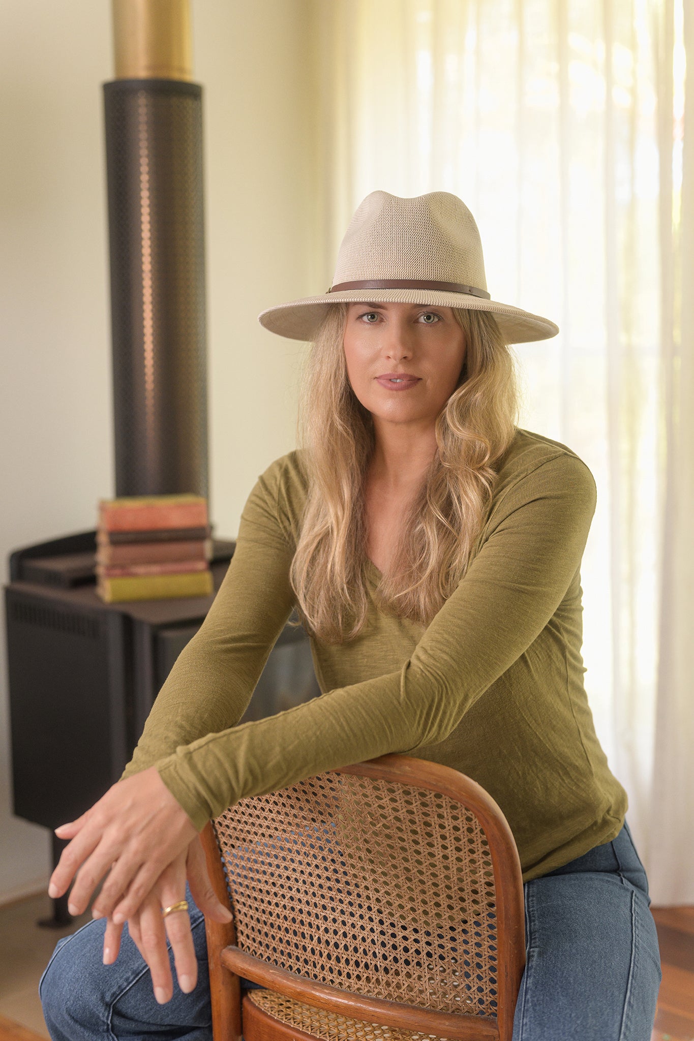 Sutton Panama Hat in Taupe