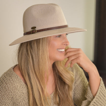 Sutton Panama Hat in Taupe