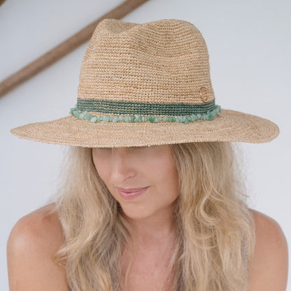 Chelsea Panama Hat in Emerald