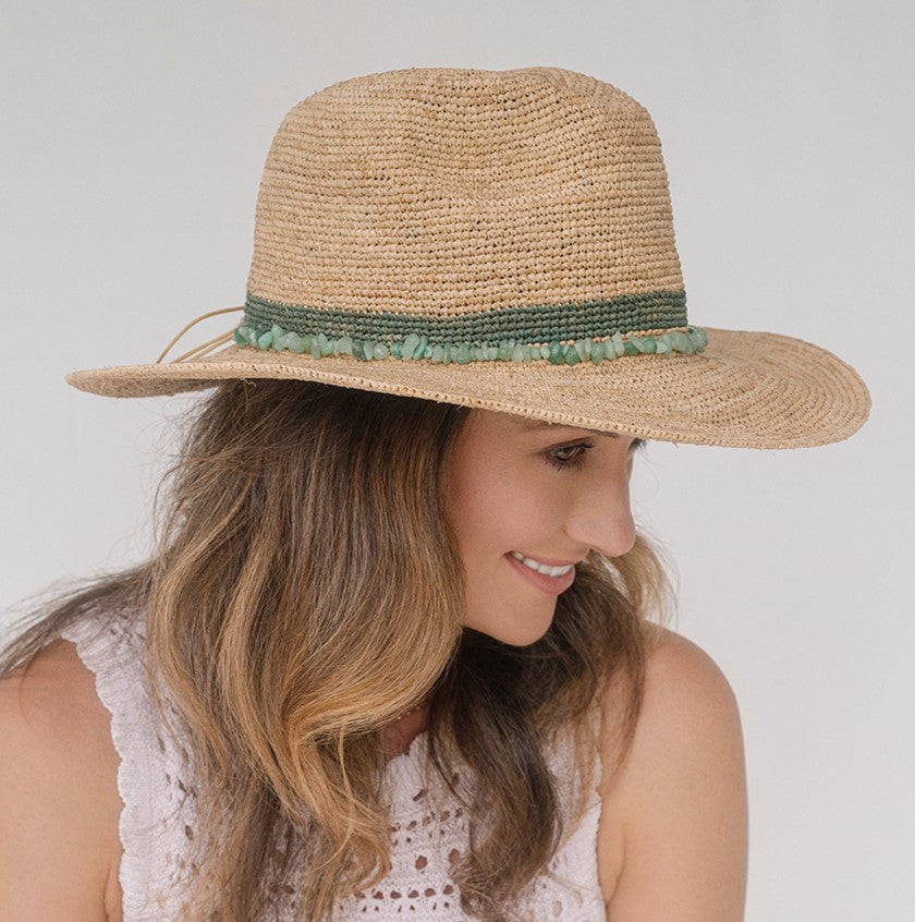 Chelsea Panama Hat in Emerald